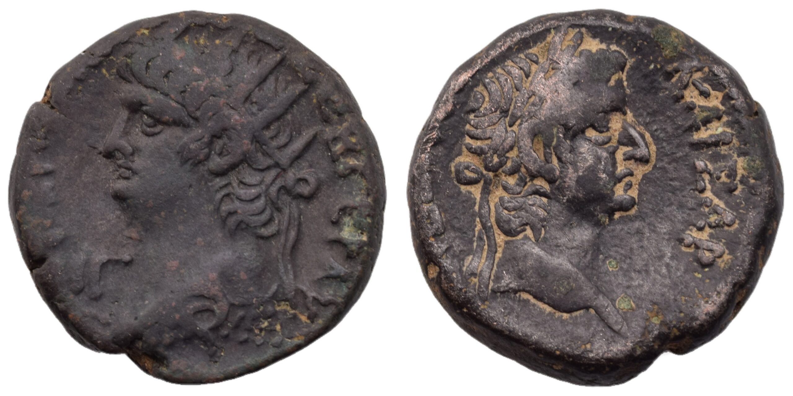 Nero, with Tiberius. AD 54-68. BI Tetradrachm. Dated RY 13 (AD 66/7). Roman Provincial
EGYPT, Alexandria.