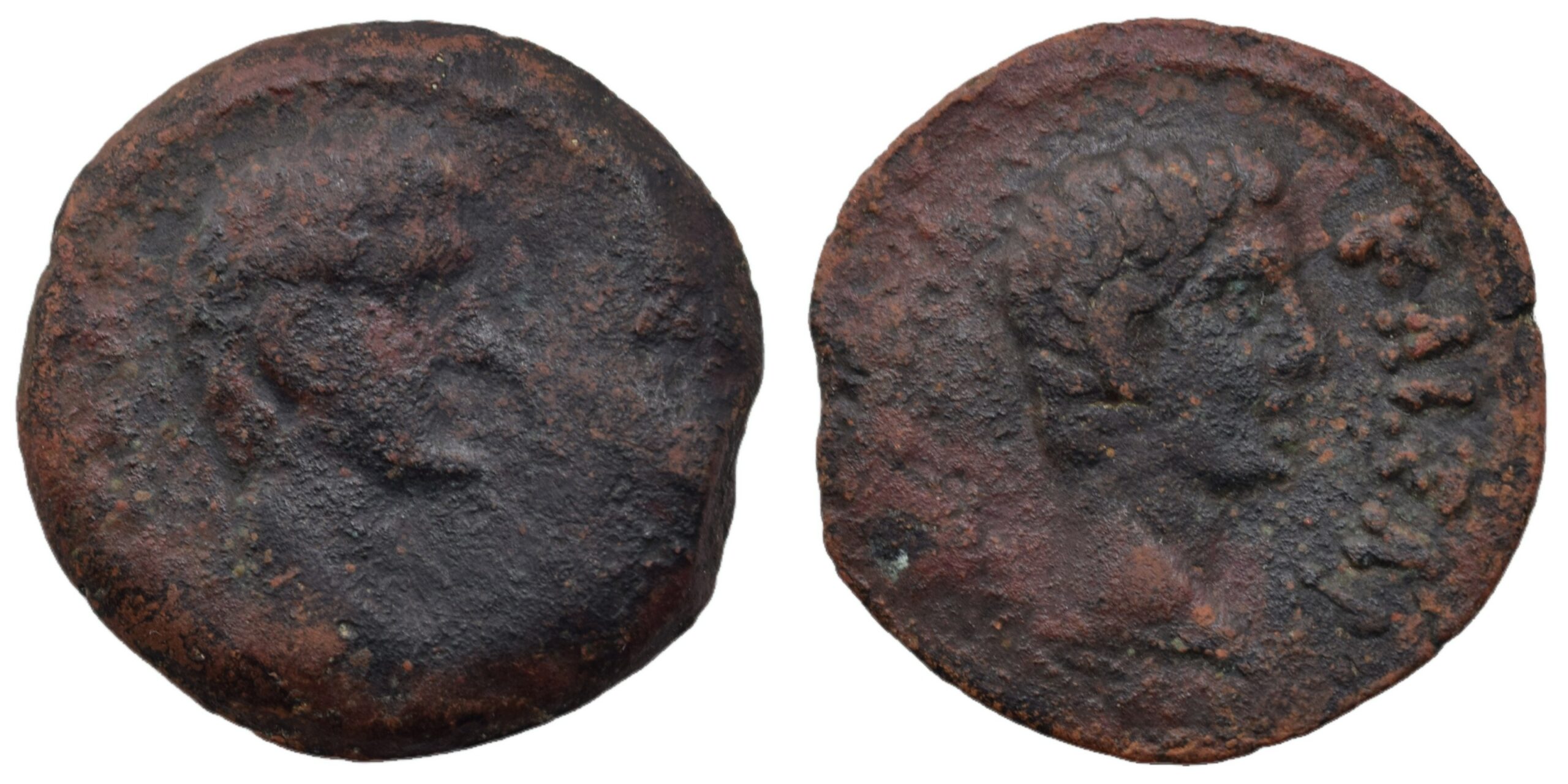 Augustus, with Caius Caesar. 27 BC-AD 14. Æ Diobol Roman Provincial
EGYPT Alexandria
