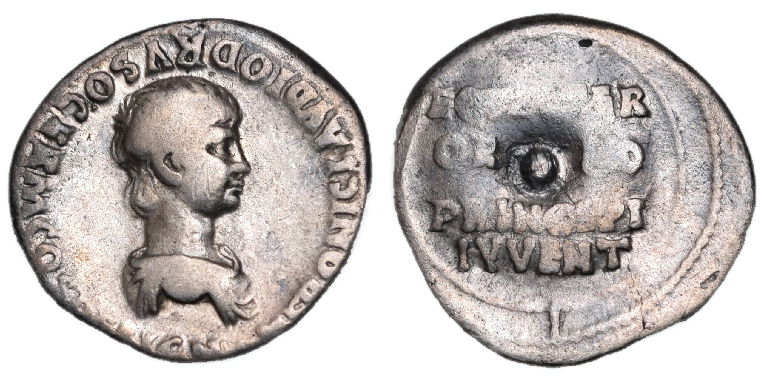 Nero. As Caesar, AD 50-54. AR Denarius. Rome mint Roman Imperial