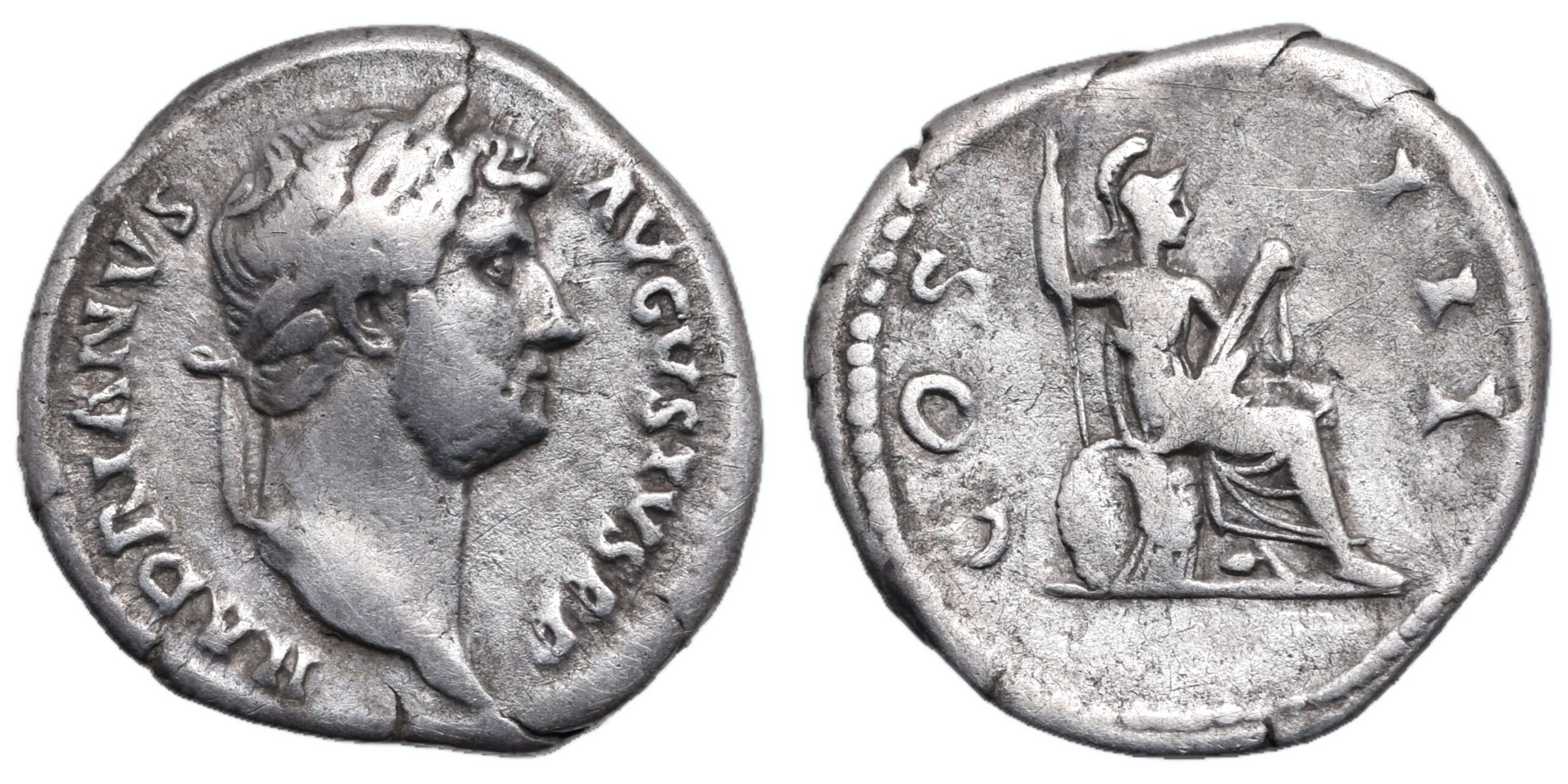 Hadrian. AD 117-138 AR Denarius Rome mint