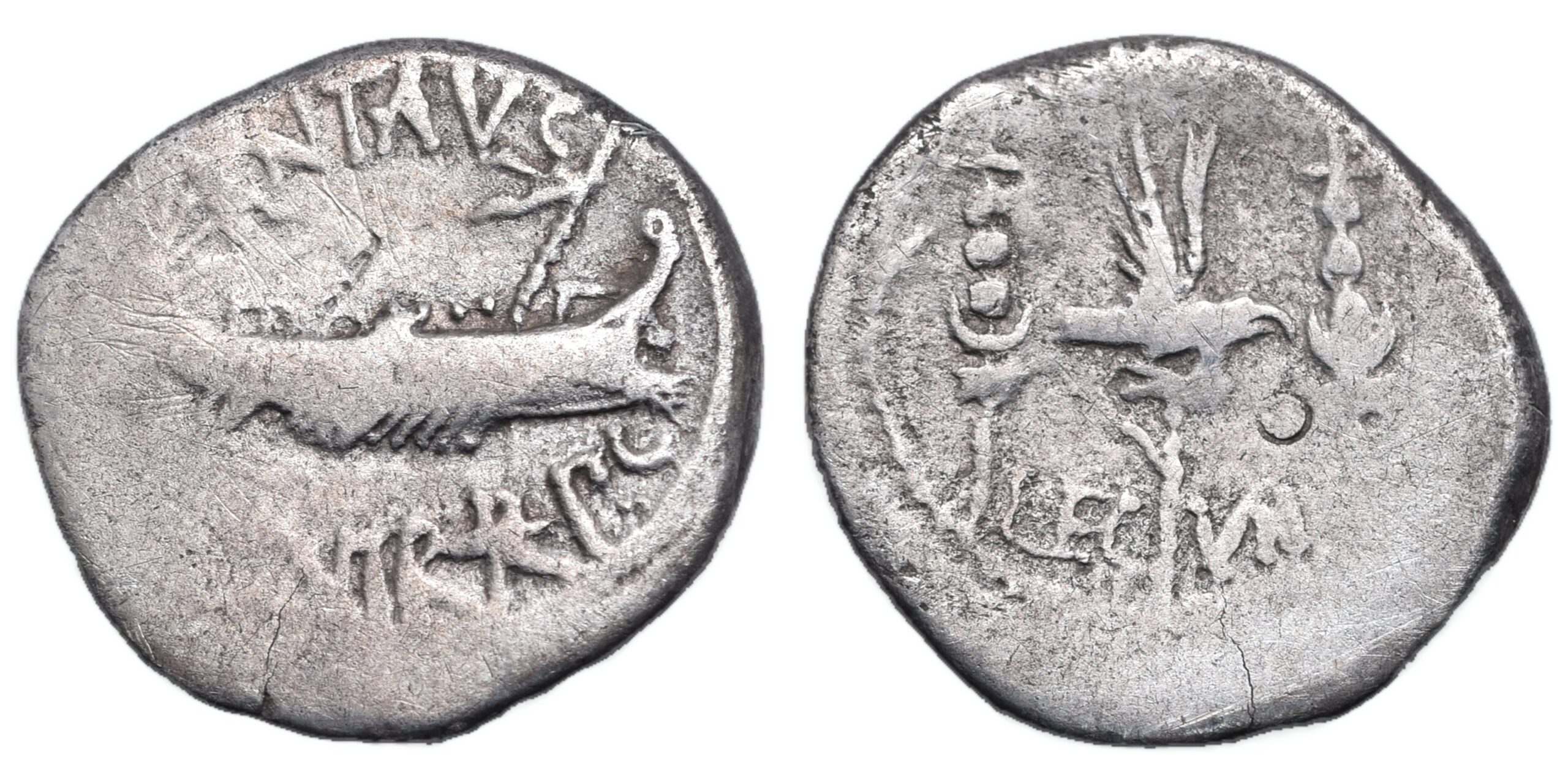 Mark Antony. Autumn 32-spring 31 BC. AR Denarius. Legionary issue. Roman Republican
The Triumvirs.